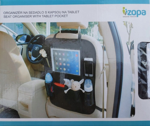 Organizer na fotel z kieszenią na tablet Grey Organizer na fotel z kieszenią na tablet Grey