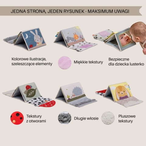 Taf Toys Książeczka Sensoryczna do Zabawy na Brzuszku Króliczek Taf Toys Książeczka Sensoryczna do Zabawy na Brzuszku Króliczek