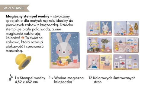 Taf Toys Magiczna Książeczka Wodna A KUKU z Pieczątką Taf Toys Magiczna Książeczka Wodna A KUKU z Pieczątką