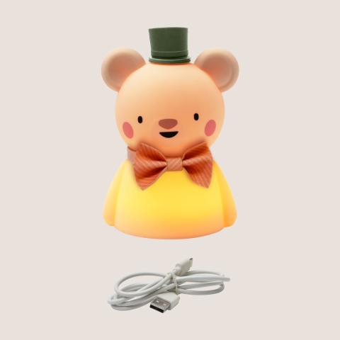 Taf Toys Lampka Nocna Mały Miś – silikonowa, łagodna lampka dla niemowląt Taf Toys Lampka Nocna Mały Miś – silikonowa, łagodna lampka dla niemowląt
