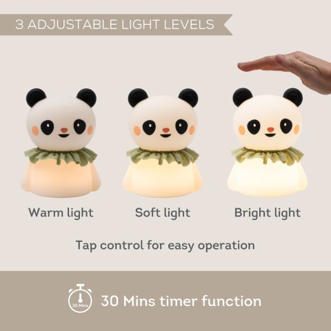 Taf Toys Lampka Nocna Little Panda – silikonowa, łagodna lampka dla niemowląt Taf Toys Lampka Nocna Little Panda – silikonowa, łagodna lampka dla niemowląt