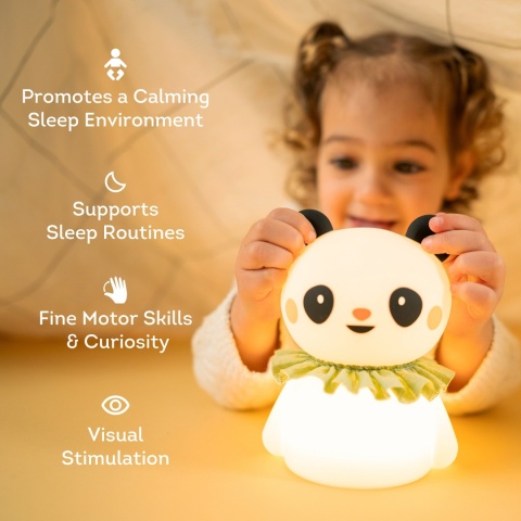 Taf Toys Lampka Nocna Little Panda – silikonowa, łagodna lampka dla niemowląt Taf Toys Lampka Nocna Little Panda – silikonowa, łagodna lampka dla niemowląt