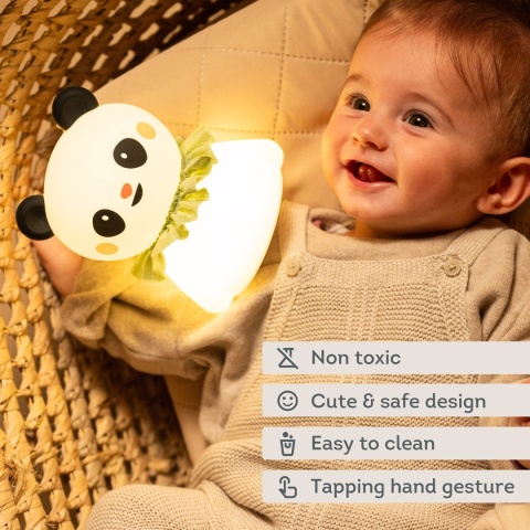 Taf Toys Lampka Nocna Little Panda – silikonowa, łagodna lampka dla niemowląt Taf Toys Lampka Nocna Little Panda – silikonowa, łagodna lampka dla niemowląt