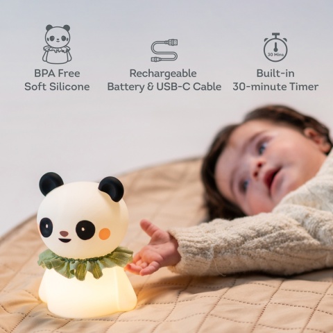 Taf Toys Lampka Nocna Little Panda – silikonowa, łagodna lampka dla niemowląt Taf Toys Lampka Nocna Little Panda – silikonowa, łagodna lampka dla niemowląt