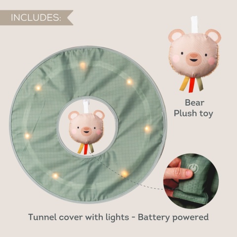 Taf Toys Świecący Tunel Glow & Go z Misiem – sensoryczna zabawka do raczkowania i leżenia na brzuszku od 6 mc Taf Toys Świecący Tunel Glow & Go z Misiem – sensoryczna zabawka do raczkowania i leżenia na brzuszku od 6 mc
