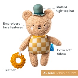 Taf Toys Pluszowy Miś Brendon – miękka przytulanka z gryzakiem dla niemowląt