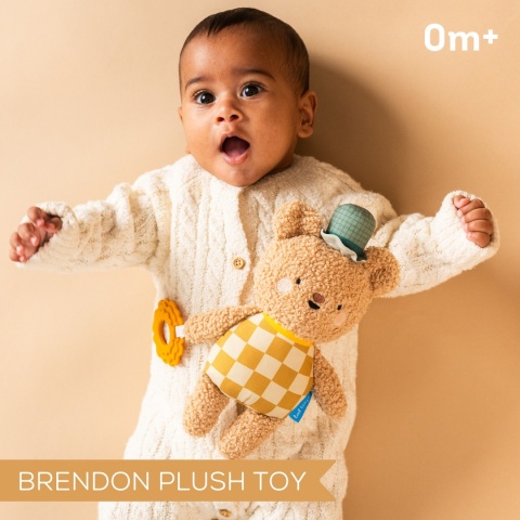 Taf Toys Pluszowy Miś Brendon – miękka przytulanka z gryzakiem dla niemowląt Taf Toys Pluszowy Miś Brendon – miękka przytulanka z gryzakiem dla niemowląt