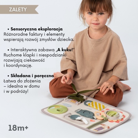 Taf Toys Tablica Edukacyjna – Zabawa A KUKU i trening rączek Taf Toys Tablica Edukacyjna – Zabawa A KUKU i trening rączek