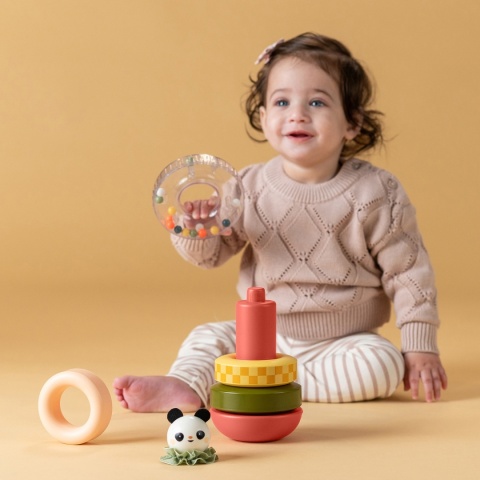 Taf Toys Wieża Sensoryczna – Panda do Układania Taf Toys Wieża Sensoryczna – Panda do Układania