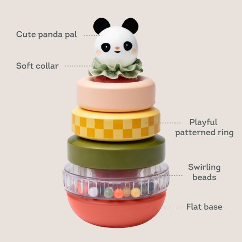 Taf Toys Wieża Sensoryczna – Panda do Układania Taf Toys Wieża Sensoryczna – Panda do Układania