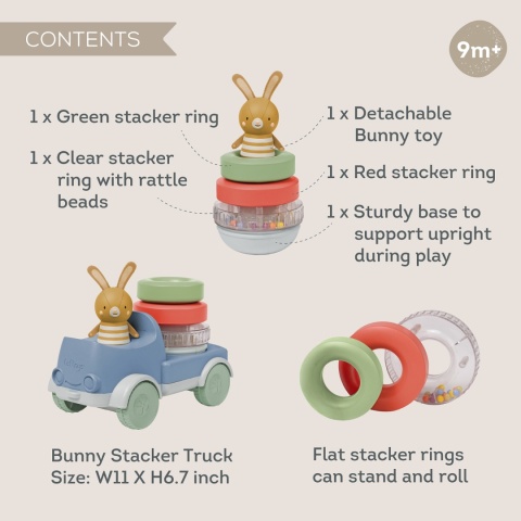 Taf Toys Kolorowa Ciężarówka z Króliczkiem 2w1 Taf Toys Kolorowa Ciężarówka z Króliczkiem 2w1