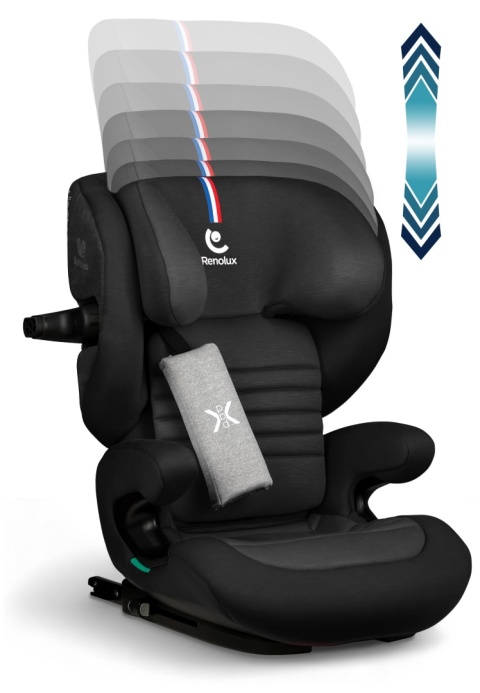 ELISEO Carbon Renolux – Premium fotelik samochodowy Isofix R129 i-Size 100–150 cm z funkcją odchylenia