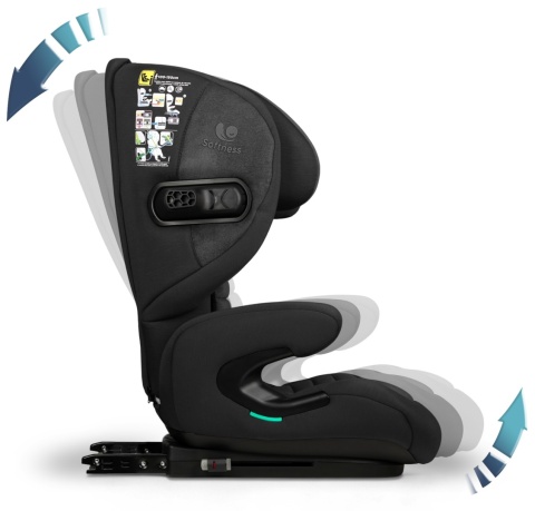 ELISEO Carbon Renolux – Premium fotelik samochodowy Isofix R129 i-Size 100–150 cm z funkcją odchylenia