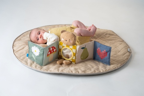 Dwustronna Książeczka Sensoryczna z Misiem Przytulny Miś Taf Toys