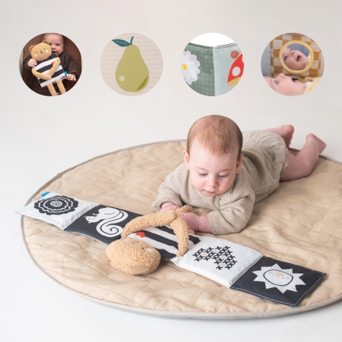 Dwustronna Książeczka Sensoryczna z Misiem Przytulny Miś Taf Toys