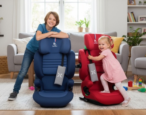 ELISEO Capuccino Renolux – Premium fotelik samochodowy Isofix R129 i-Size 100–150 cm z funkcją odchylenia