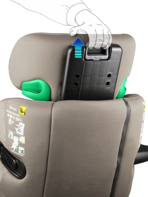 ELISEO Capuccino Renolux – Premium fotelik samochodowy Isofix R129 i-Size 100–150 cm z funkcją odchylenia