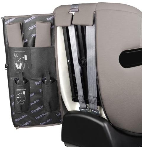Fotelik Samochodowy Renolux Olymp 9-36 kg Capuccino Softness® R129 i-Size (76-150 cm)