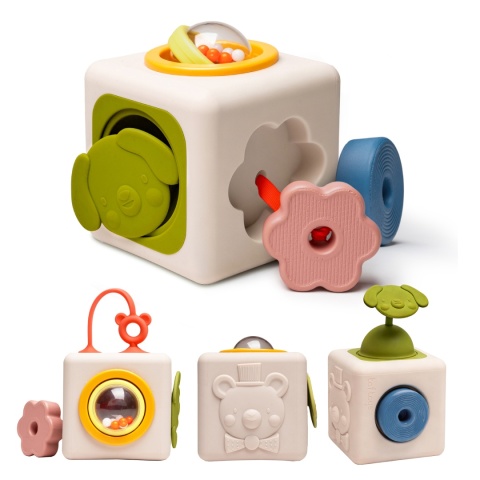 Silikonowa Kostka Sensoryczna Kostka Pełna Odkryć Taf Toys