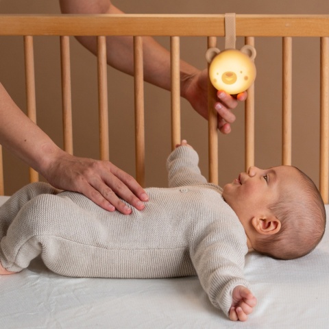 Silikonowa Lampka Nocna z Pozytywką i Czujnikiem Płaczu Muzyczny Miś Taf Toys
