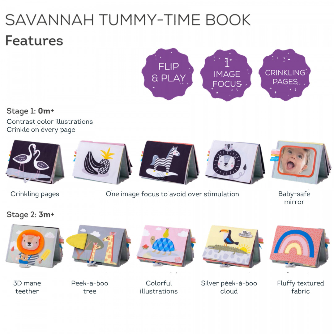 Książeczka Tummy-Time Savannah