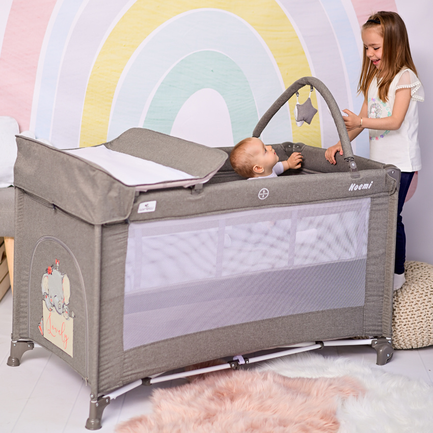 NOEMI 2 Blue Surf Teddy łóżeczko turystyczne NOEMI 2 Blue Surf Teddy łóżeczko turystyczne