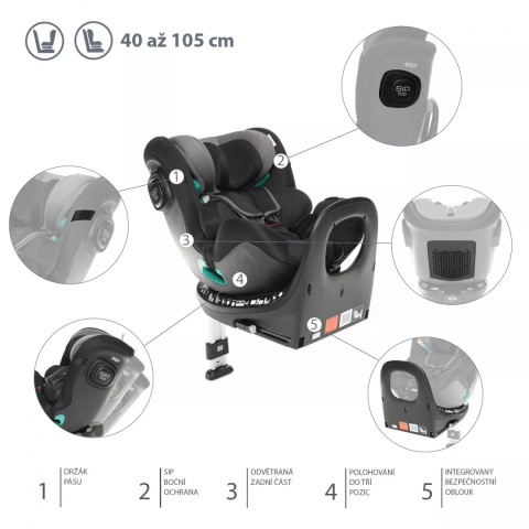 VOYAGER MAXI fotelik samochodowy 0-19,5 kg Night black VOYAGER MAXI fotelik samochodowy 0-19,5 kg Night black