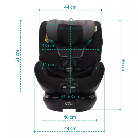 VOYAGER MAXI fotelik samochodowy 0-19,5 kg Night black VOYAGER MAXI fotelik samochodowy 0-19,5 kg Night black