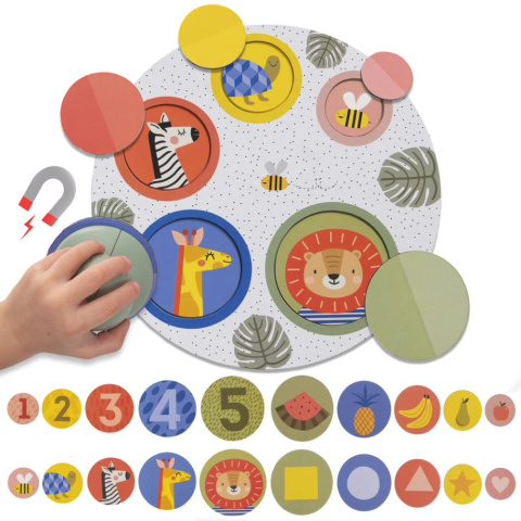 Taf Toys Puzzle Magnetyczne A Kuku – Gra Rozwojowa z Łapaczem Magnesów