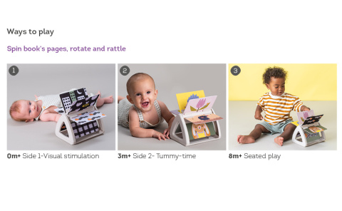 Taf Toys Obracająca się Książeczka Grzechocząca – Stymulacja Wzroku i Motoryki Taf Toys Obracająca się Książeczka Grzechocząca – Stymulacja Wzroku i Motoryki