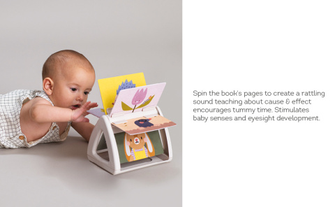 Taf Toys Obracająca się Książeczka Grzechocząca – Stymulacja Wzroku i Motoryki Taf Toys Obracająca się Książeczka Grzechocząca – Stymulacja Wzroku i Motoryki