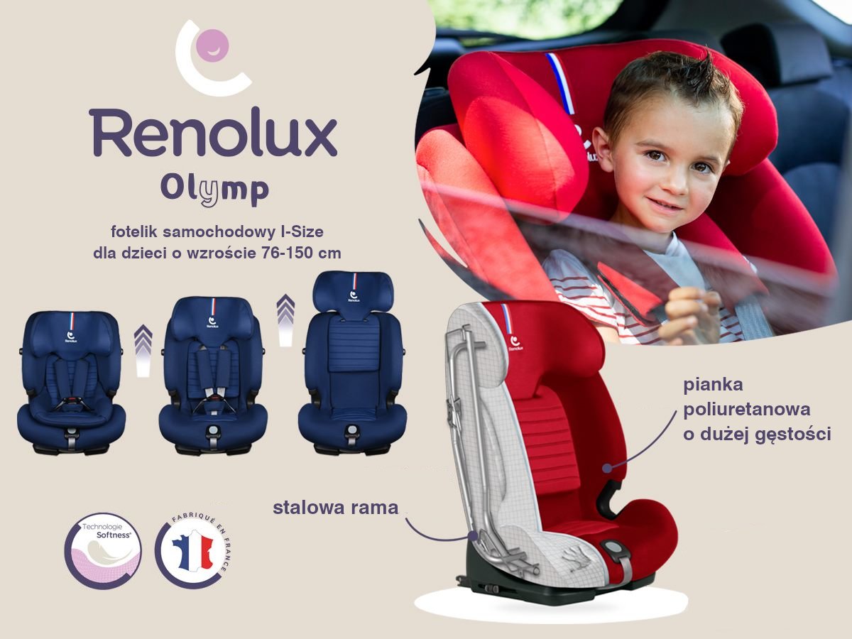 Zalety fotelika samochodowego Olymp Softness® Renolux