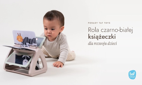 Jak nasza czarno-biała obrotowa książeczka z grzechotką wspiera fizjoterapię Dziecięcą